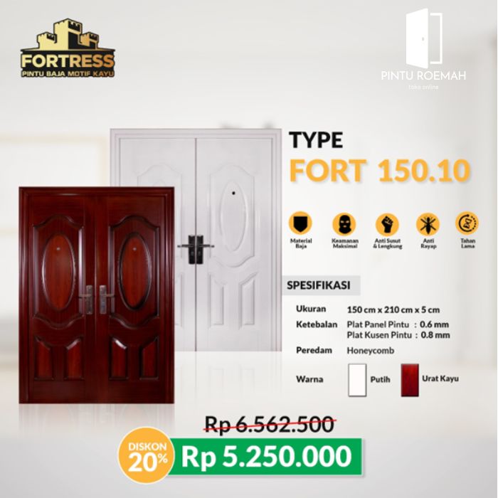Pintu Rumah Pintu Baja Fortress Tipe Fort 150.10